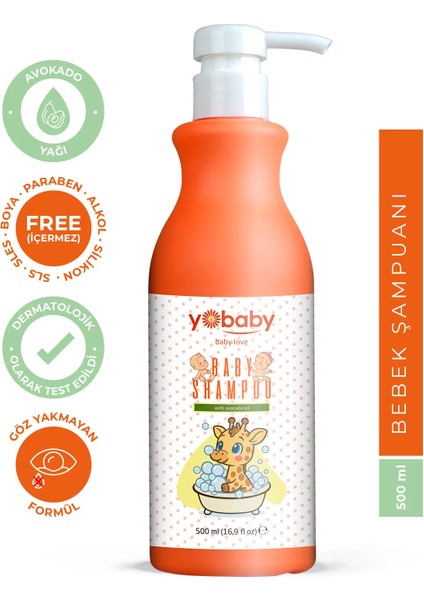 Yobaby Saç ve Vücut Şampuanı 500ML,HASSAS Bebek Cildi, Göz Yakmayan Bebek Çocuk Şampuanı fiyatları