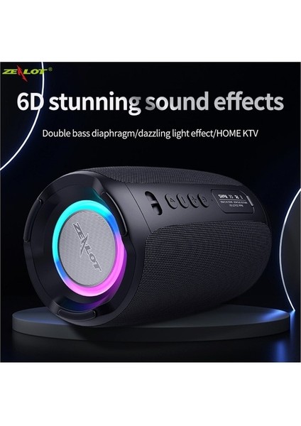 S61 Siyah Yüksek Güçlü Kablosuz Bluetooth Hoparlörler (Yurt Dışından) modelleri