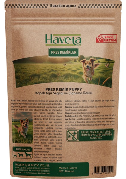 Pres Kemik Puppy Naturel 40 Adet fiyatları