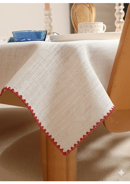 Etamin Işlemelik Masa Örtüsü