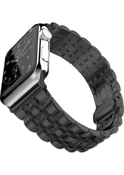 Apple Watch 7 (41MM) Uyumlu Iki Renkli Metal Kordon-14 Siyah fiyatları