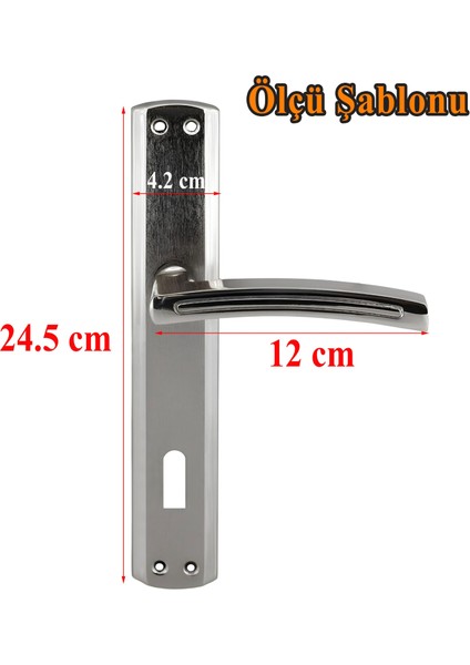 Oda Kapı Kolu Aynalı Nikel Inox Sağa Sola Uygun Ön Arka Oda Kapısı 1 Takım fiyatları