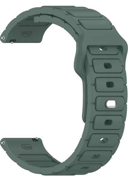 Amazfit Gtr (47MM) Uyumlu 22MM Yeni Tasarım Silikon KORDON-132 Koyu Yeşil modelleri