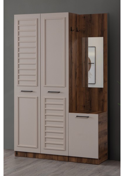 Portmanto Polo Askılıklı Aynalı Portmanto Vestiyer Ayakkabılık
