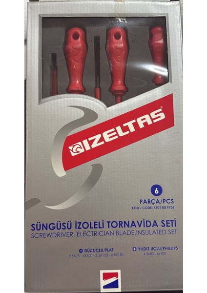 Süngüsü İzoleli Tornavida Seti 6 Parça fiyatları