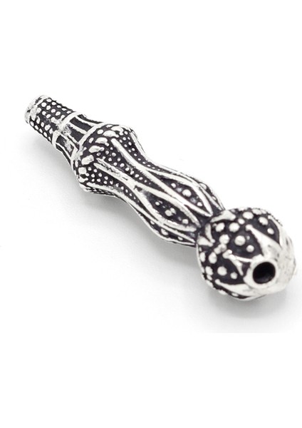 Minare Tasarım Işlemeli 925 Ayar Gümüş Tesbih Imamesi 201024595