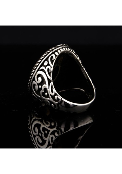 925 Ayar Gümüş Kelime-I Tevhid Yazılı Erkek Yüzük modelleri