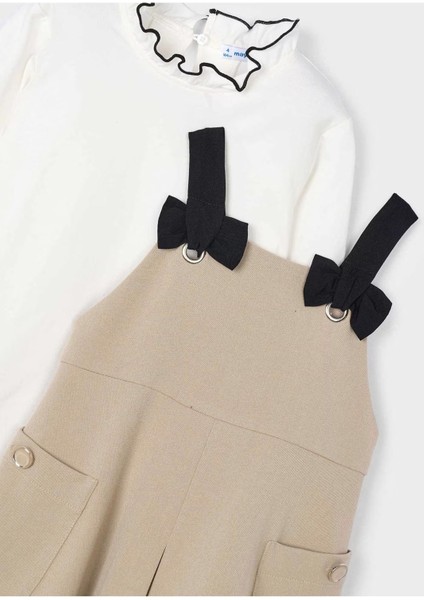 Kız Çocuk Elbise Tulum Takım 4914 Bej fırsatları