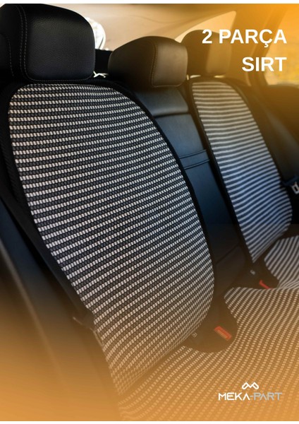 Terletmez Oto Koltuk Koruyucu Kılıf %100 Pamuk 5 Li Tam Set Füme Beyaz Skoda Scala Tüm Modeller modelleri