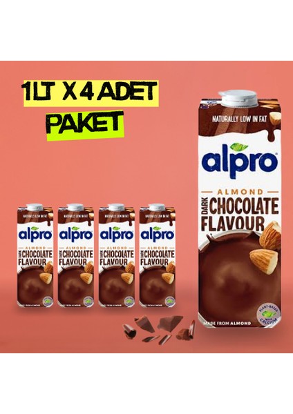 Bitter Çikolata & Badem x 4 Adet