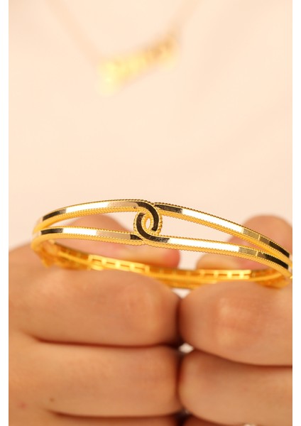 Düğüm Ajda Kelepçe Altın Bilezik CGKKLP0194