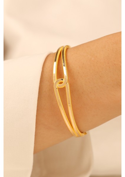 Düğüm Ajda Kelepçe Altın Bilezik CGKKLP0194 modelleri