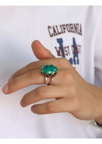 Paraiba Taşlı El Işçiliği Otantik Gümüş Kadın Yüzük 201024708 fiyatları