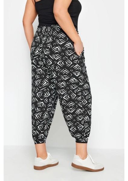 Büyük Beden Paçası Lastikli Likralı Esnek Kumaş Pantolon 145048 indirimleri