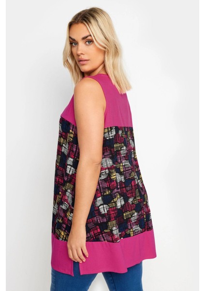 Büyük Beden Sıfır Kol V Yaka Desenli Likralı Bluz 303349 indirimleri