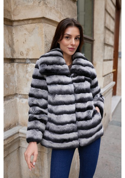 Velvera Hakiki Kürk Mont Geniş Boğum modelleri