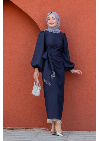 Kies Taş Püskül Detaylı Abiye-Laci indirimleri