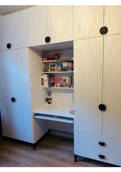 2'li Egesel Yelpaze 64 mm Mat Siyah Çekmece Kulp Mobilya Dolap Kulbu