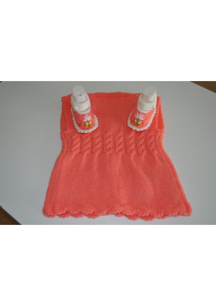 Bebek Yelek ve Patik Takımı – Pembe Çiçekli Desen 🌼 fırsatları