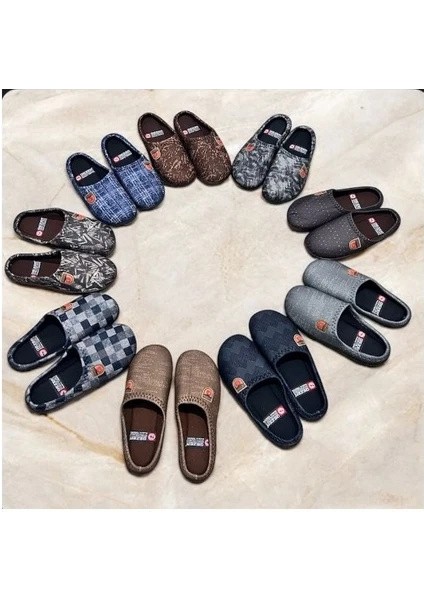 Erkek 3 Çift Ev Halı Terliği Misafir Terliği Yumuşak Merdane Taban Erkek Terliği