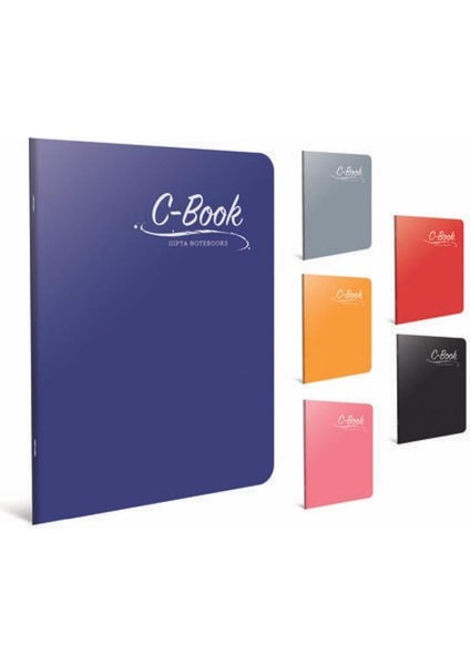 C Book Defter Tel Dikiş Plastik Kapak A4 100 Yaprak Çizgili