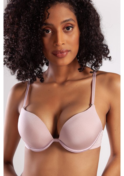 Golshan Garland Heavy Push Up Bra, Açık Pembe Konforlu ve Şık Sütyen