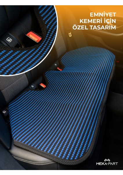 Terletmez Oto Koltuk Koruyucu Kılıf %100 Pamuk 5 Li Tam Set Mavi Siyah Nissan X-Trail Tüm Modeller fiyatları