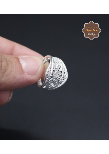 Yöresel Model El Işçiliği 925 Ayar Gümüş Telkari Kadın Yüzük 201024680 modelleri