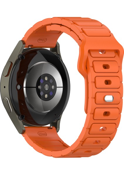 Amazfit Gtr 4 Uyumlu 22MM Yeni Tasarım Silikon KORDON-132 Turuncu