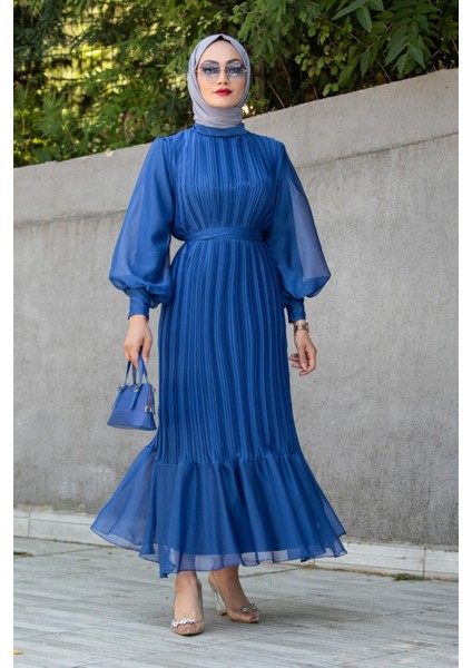 Mindy Drapeli Özel Gün Elbisesi-Sax modelleri