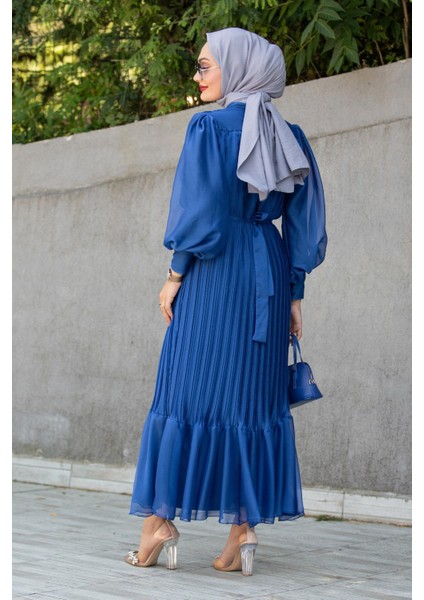 Mindy Drapeli Özel Gün Elbisesi-Sax fırsatları