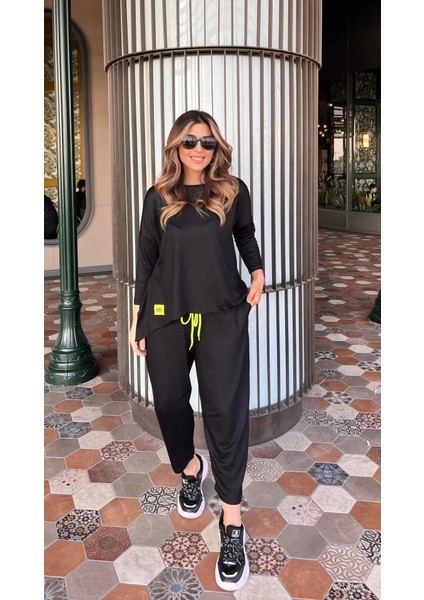 Mdb Kadın Iki Iplik Viskon Pamuk Kumaş Arma Detaylı Ikili Takım modelleri