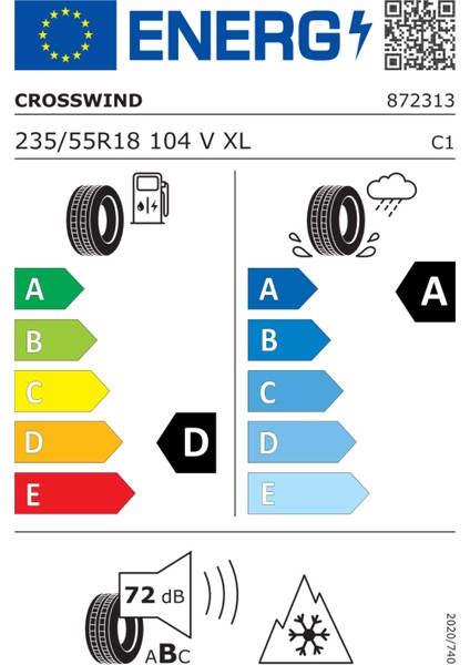 Crosswınd 235/55R18 104V Xl Grıp Peak Wınter 2025 Kış Lastiği fiyatları
