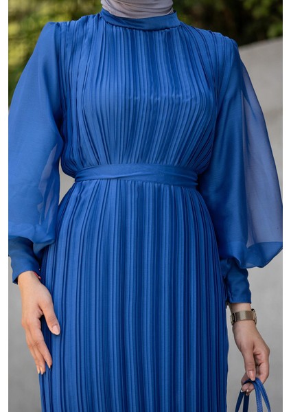 Mindy Drapeli Özel Gün Elbisesi-Sax fiyatları