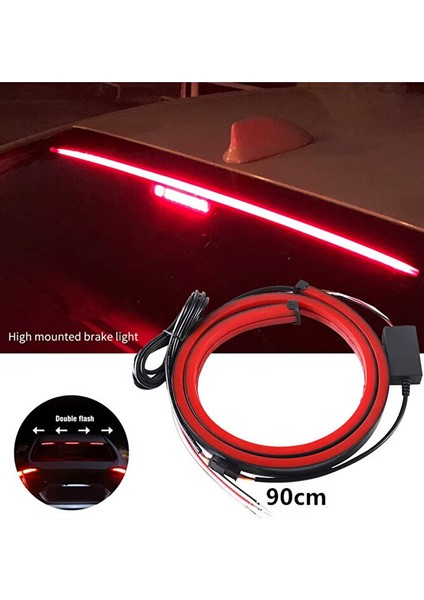 Oto Araç Arka Cam Içi 90CM Kayar LED Stop Lambası Fonksiyonlu Arka Stop LED
