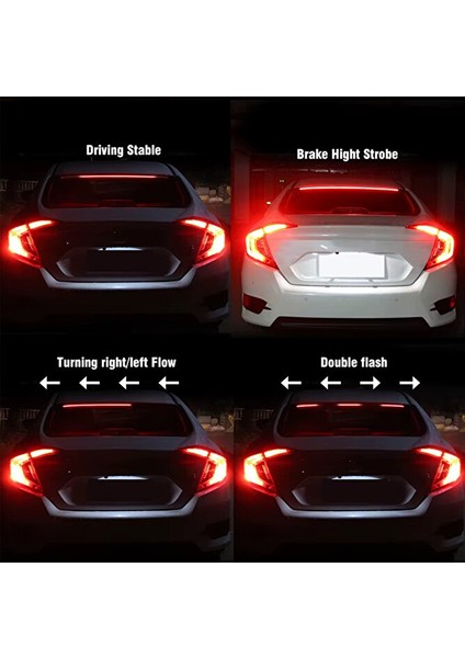 Oto Araç Arka Cam Içi 90CM Kayar LED Stop Lambası Fonksiyonlu Arka Stop LED fırsatları