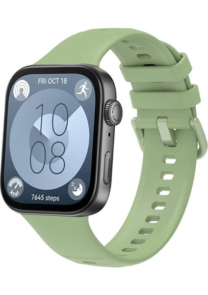 Huawei Watch Fit 3 Uyumlu Klasik Silikon Kordon Mint