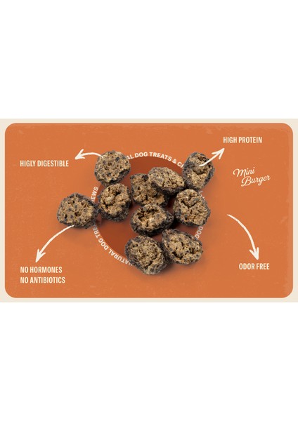 Baffs Naturals Kuzu Mini Burger %100 Doğal Köpek Ödül Maması 100 gr indirimleri