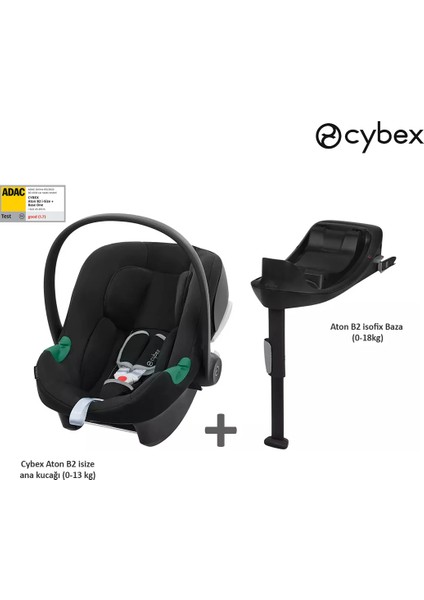 Aton B2 Isize + Isofix Baza (Adac Ödüllü Puset Ana Kucağı 0-13 Kg)