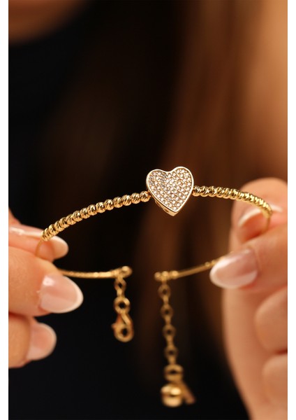 Dorikalı Kalpli Model Kelepçe Altın Bilezik CGKKLP0188 fiyatları