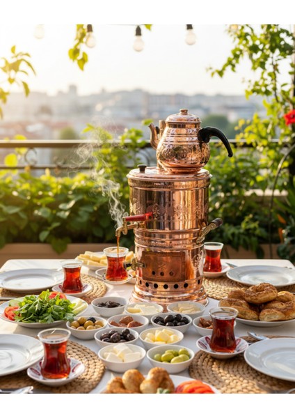 Bakır Semaver Odunlu Kömürlü Tombik Bakır Semaver fırsatları