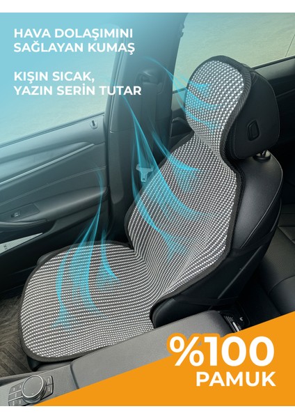 Terletmez Oto Koltuk Koruyucu Kılıf %100 Pamuk 5 Li Tam Set Mavi Siyah Opel Combo Tüm Modeller fırsatları