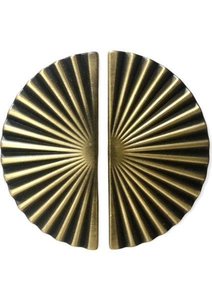 2'li Egesel Yelpaze 64 mm Antik Sarı Çekmece Kulp Mobilya Dolap Kulbu indirimleri