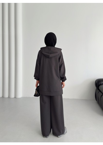Kadın Yeşil %100 Pamuk Kapüşonlu Alt Üst Takım | Oversize Rahat Kalıp | 4 Mevsim Kullanıma Uygun modelleri
