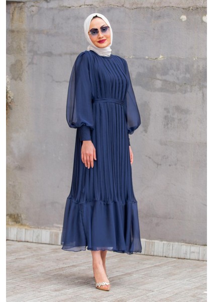 Mindy Drapeli Özel Gün Elbisesi-Laci