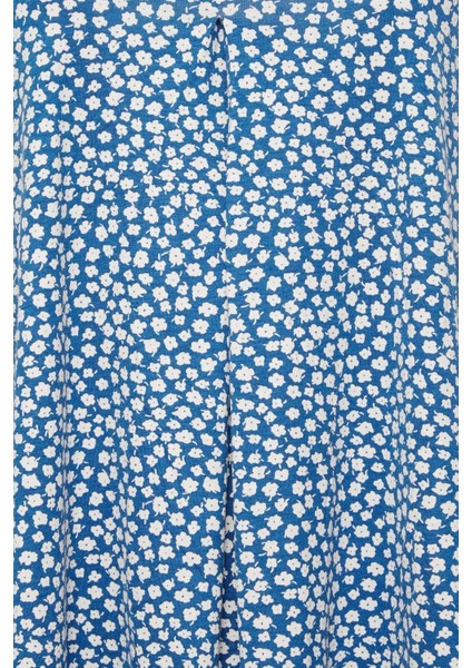 Büyük Beden Kolsuz V Yaka Desenli Likralı Bluz 302066 fırsatları