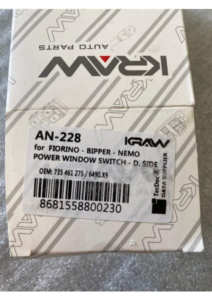 Fiat Fiorino Sol Ön Cam Düğmesi 735461275 fırsatları