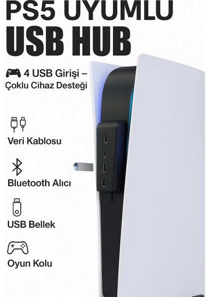 Ps5 / Pc / Laptop Uyumlu 4 Port USB 2.0 Hub – Kolay Tak & Kullan Kompakt Tasarım fiyatları