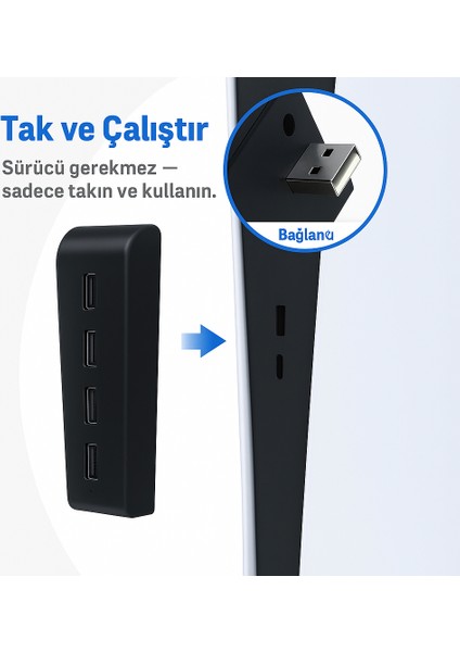 Ps5 / Pc / Laptop Uyumlu 4 Port USB 2.0 Hub – Kolay Tak & Kullan Kompakt Tasarım indirimleri
