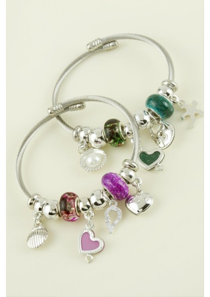 Allzey Kalp Panora Bileklik-Gümüş Rengi fiyatları